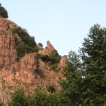 Detail vom Rheingrafenstein - sieht doch aus, als würde uns von dort oben jemand zuhören